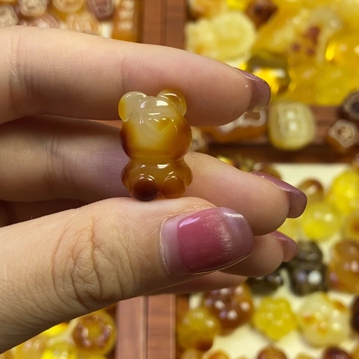 吊坠橄榄核小小熊