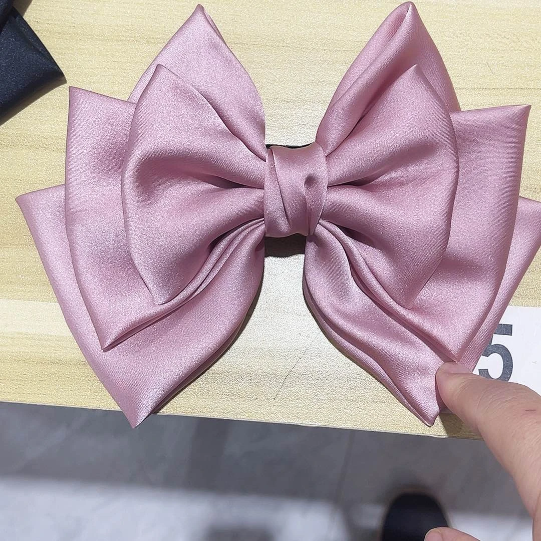 皮质铁合金蝴蝶结发夹
