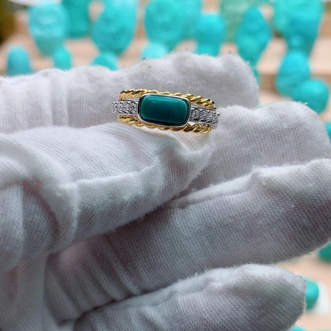 绿松石银S925镶嵌配饰