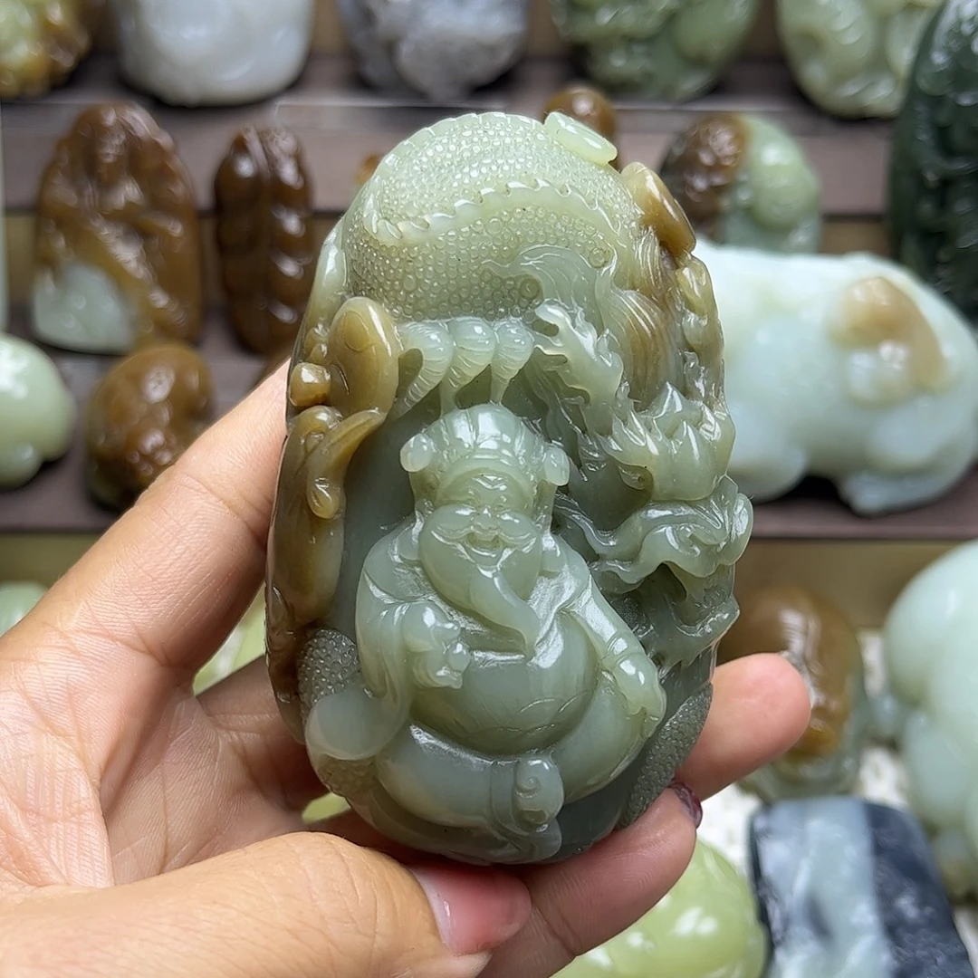 和田玉未镶嵌挂件