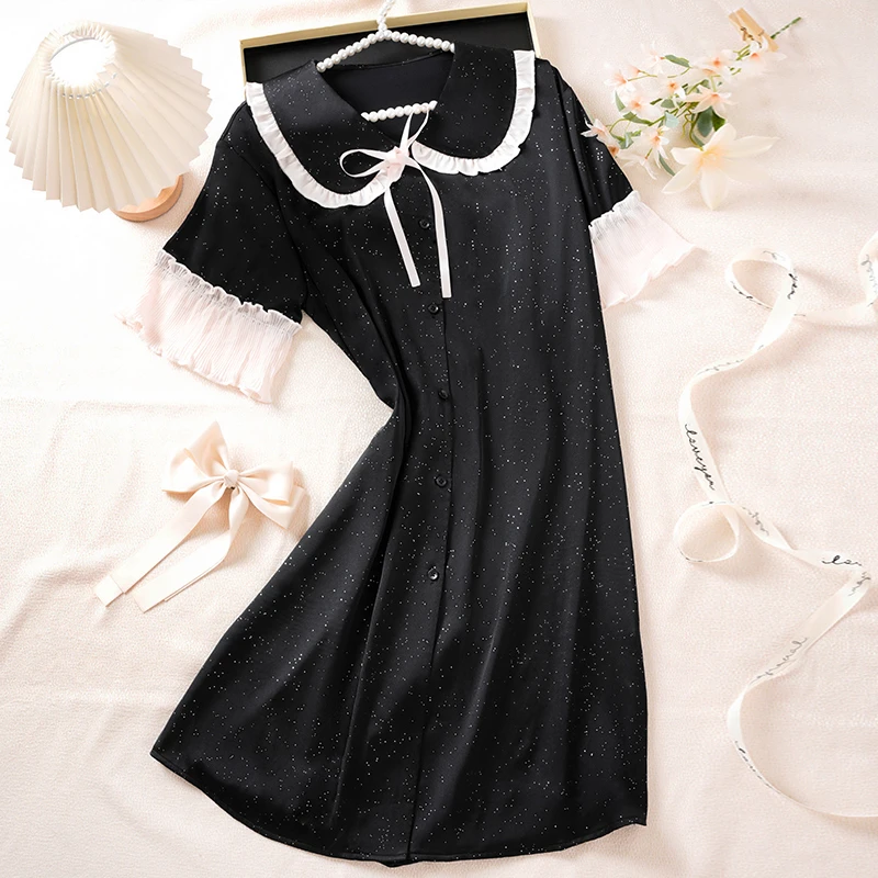 冰雪丝睡衣女款爆款2025年新款春夏季睡裙宽松舒适休闲时尚家居服