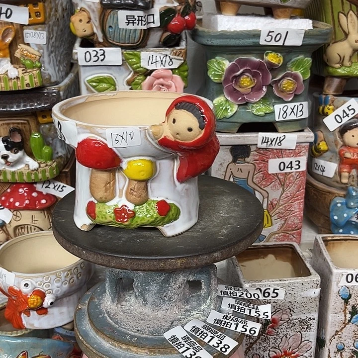 粗陶材质多肉花盆