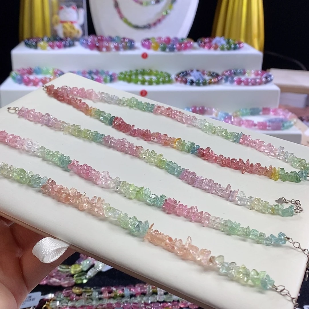 未镶嵌手链碧玺碎碎冰多样性发其一