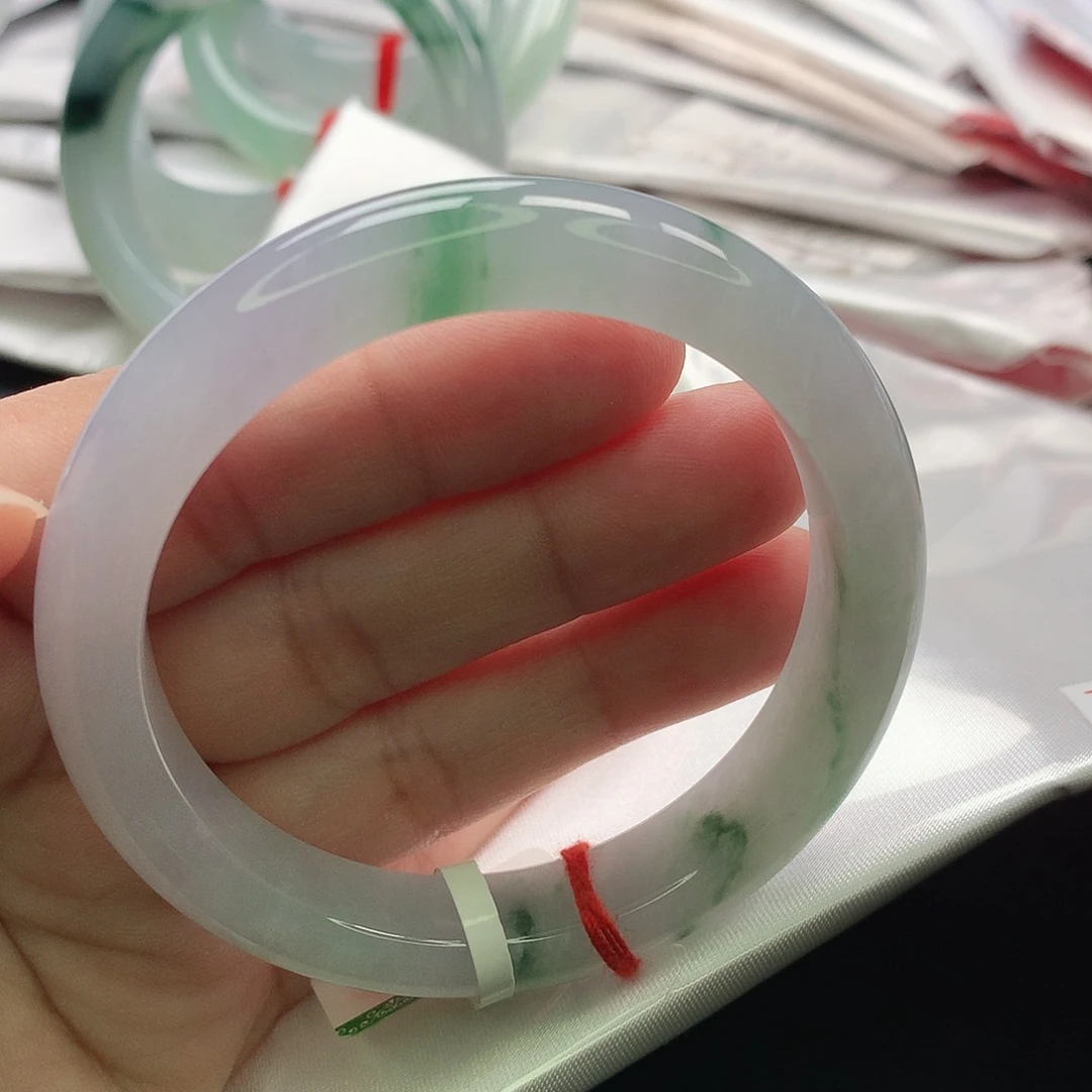 翡翠未镶嵌手镯缅甸52.53