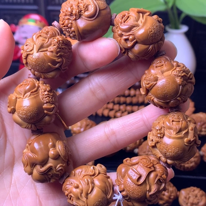 橄榄核手串/手链九龙财神