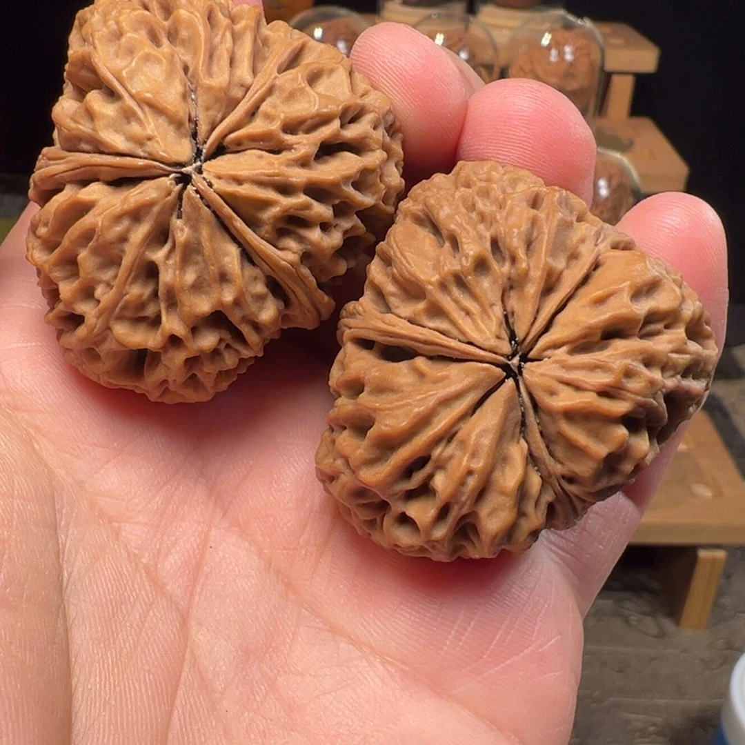 文玩核桃把件霹雳锤三棱43mm