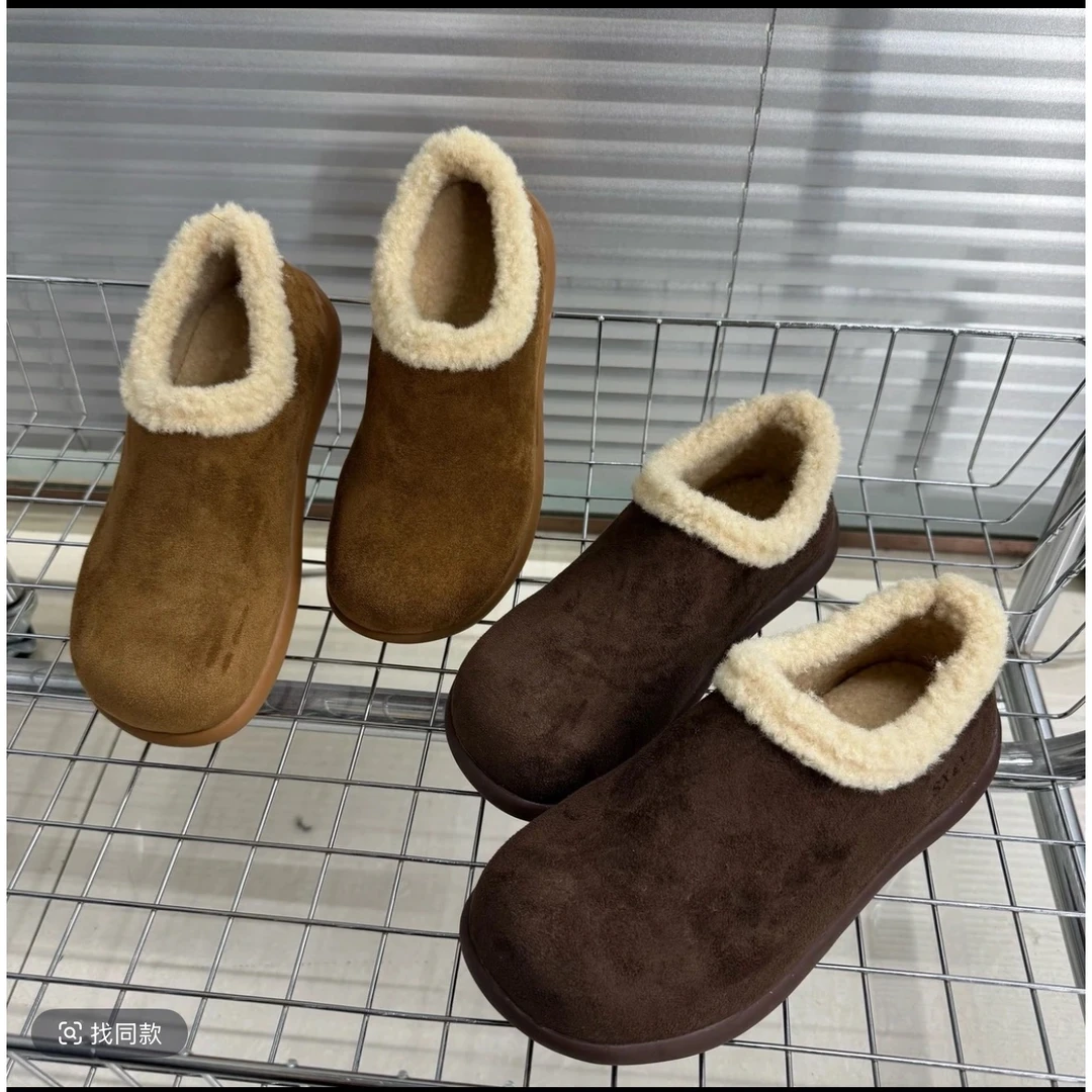 【坦姐严选 实体品质】小土豆勃肯高颜值软底毛里鞋1010-1