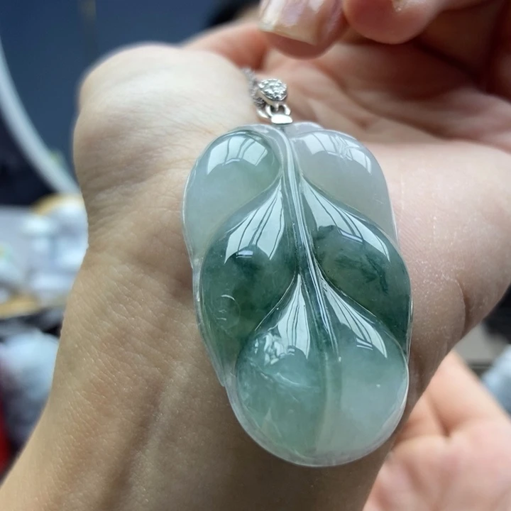 翡翠银S925镶嵌颈饰吊坠14