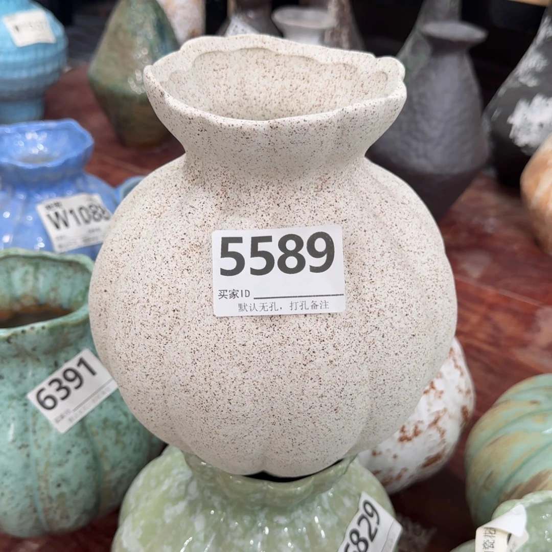 好****景德镇陶瓷景德镇高温花瓶编码5589高24口8默认无孔