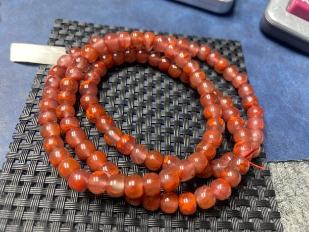 瓦西料飘花南红多圈7.2mm左右