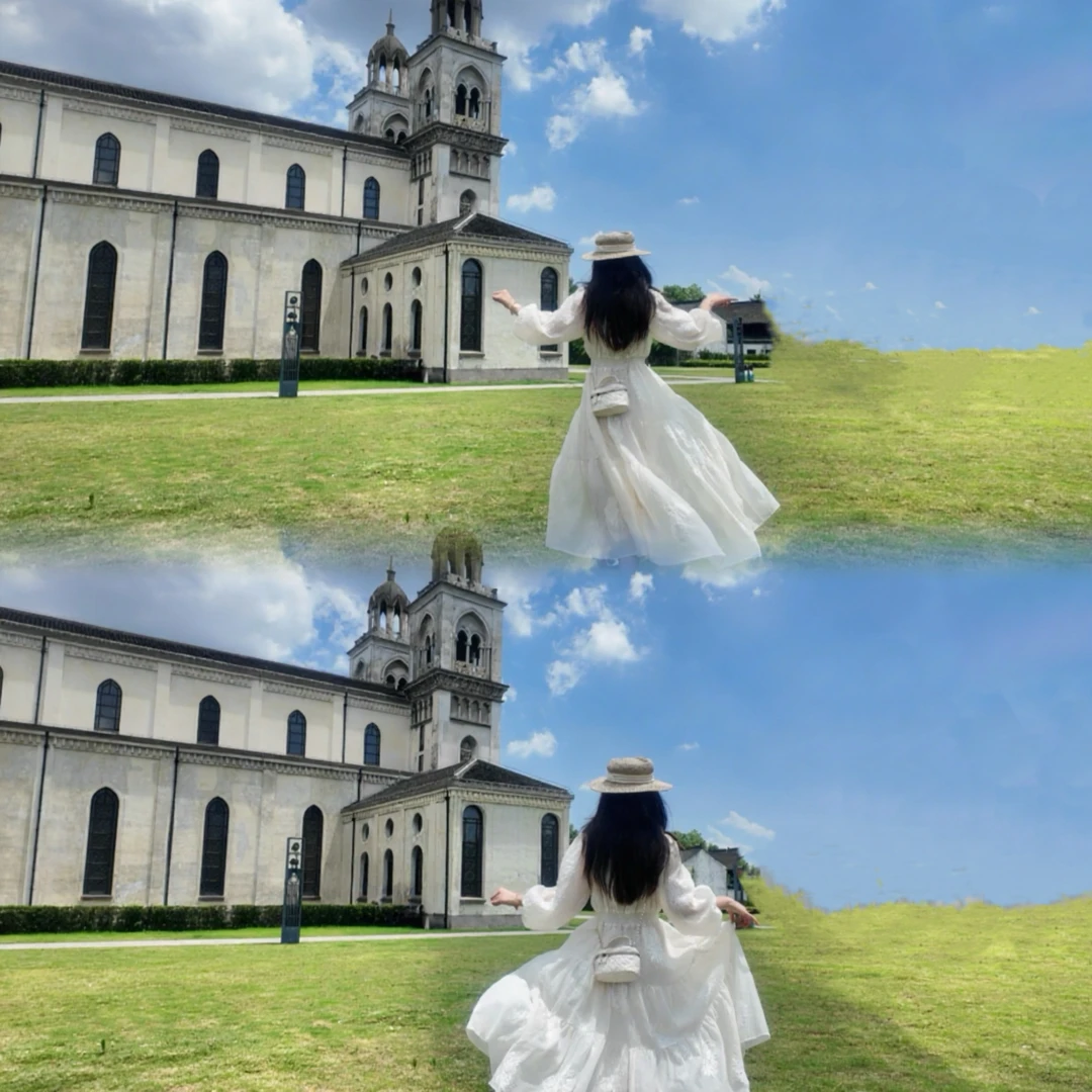 【高了个糕专属】2025夏新款V领泡泡袖连衣裙女高级感公主长裙3001