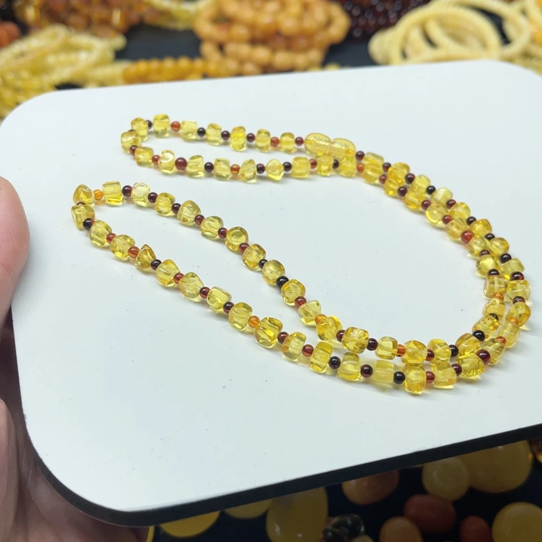 琥珀未镶嵌手串琥珀项链