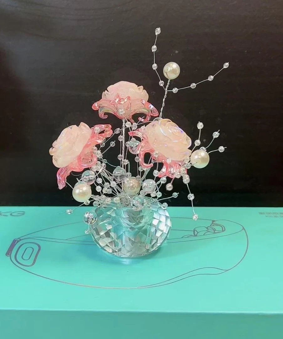 【七夕福利】夜光2.8厘米玫瑰摆件   DIY材料包