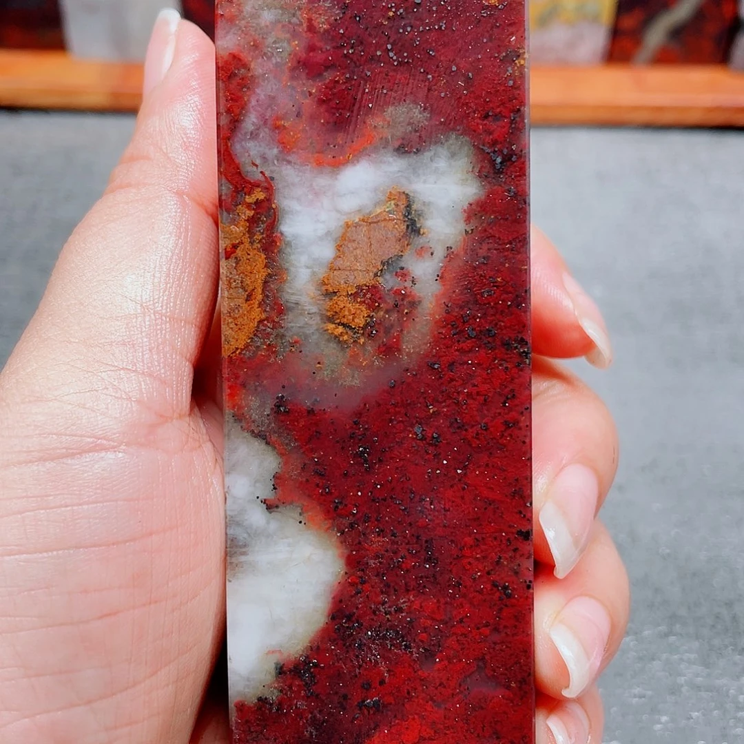 【闪购商品】玉桂林鸡血玉印章素章26