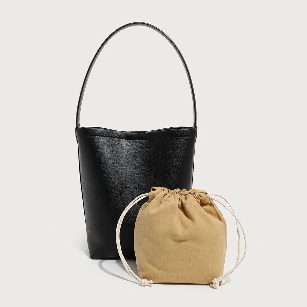 【丹姐】真皮时尚女包百搭手提包单肩斜挎-1716黑色