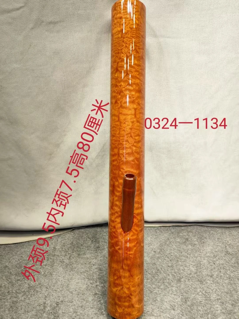 1134号缅甸红金樟树榴水咽筒整体无拼接风干老料不易开裂变形