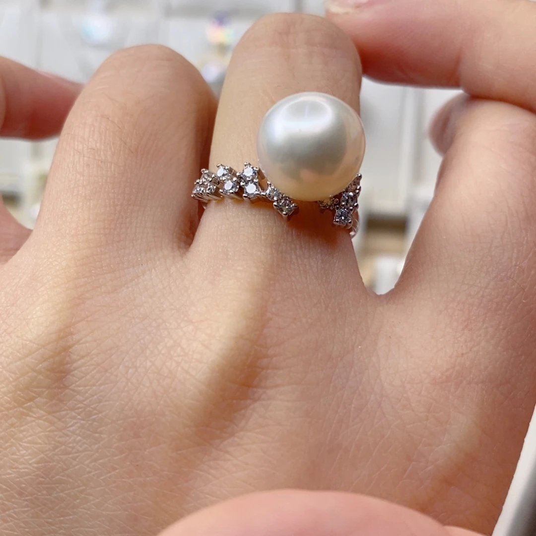 淡水珍珠戒指合金