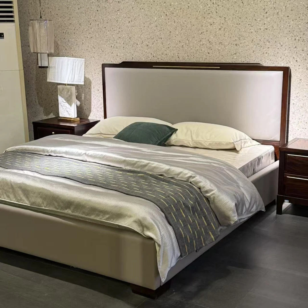 【黑檀木】8A1013床163/193*210*113（1.5M/1.8M）