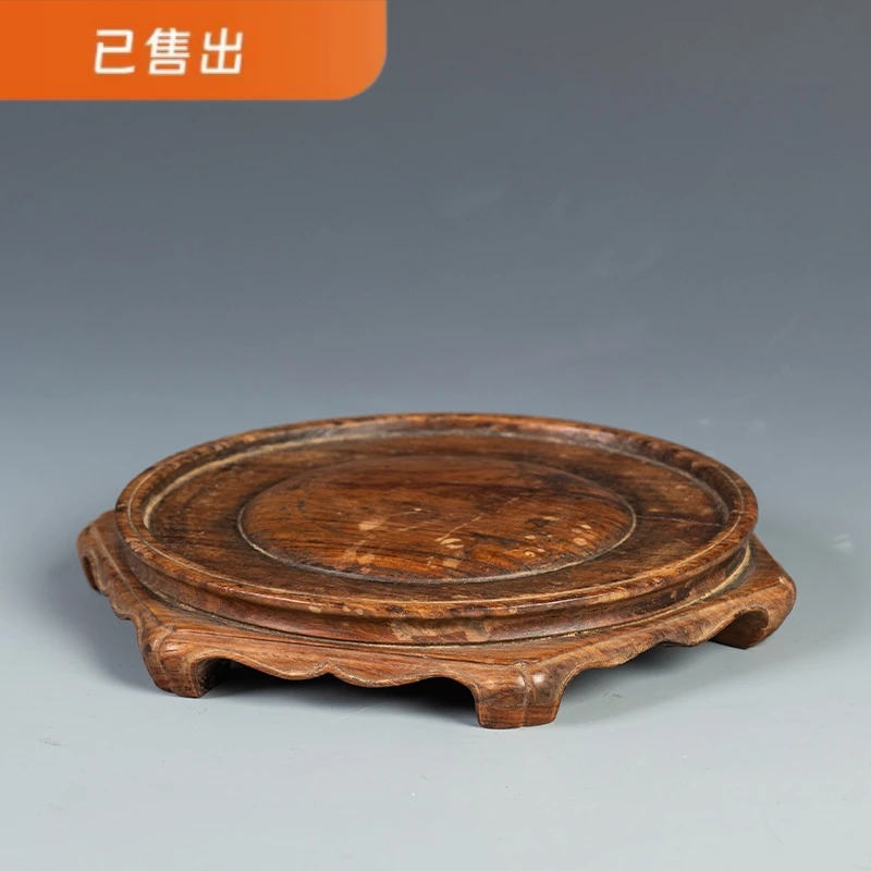 【已售勿询仅供欣赏】清早期 黄花梨壸门六角器座 古董收藏品