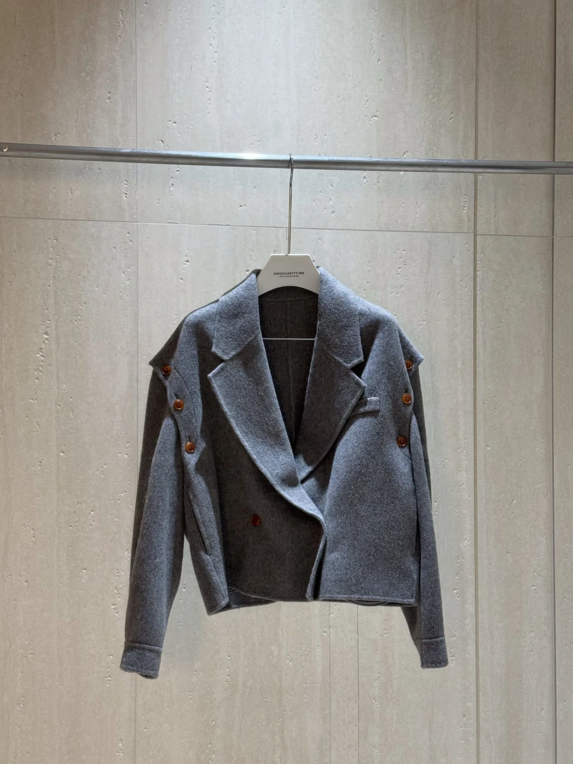 Singularity Me 9S 0407 双面毛呢结构裁剪短款外套