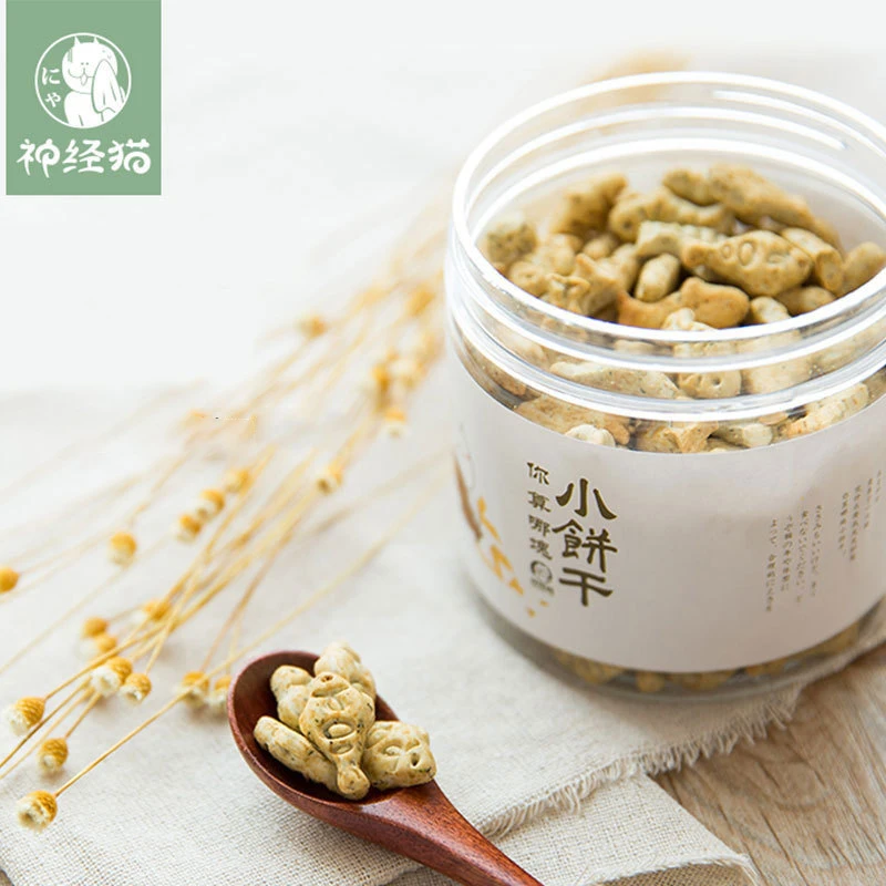 猫草棒羊奶宠物鸡肉冻干猫饼干神经猫薄荷去毛球小鱼100g猫咪零食