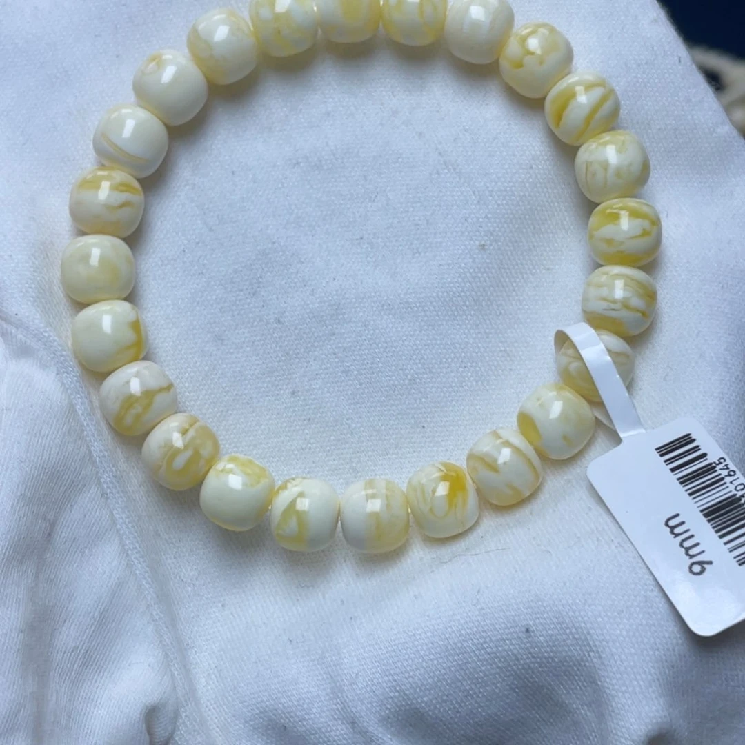 裸石蜜蜡未镶嵌雨**晴9m蜜蜡手串