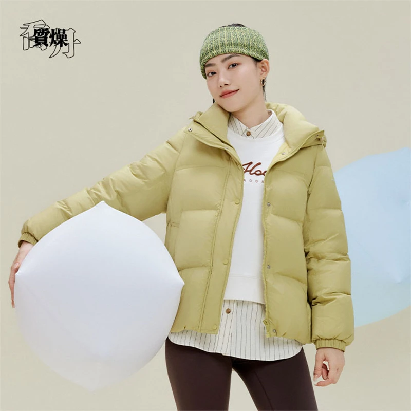 【商场同款】乔丹羽绒服女宽松连帽时尚面包服外套QDLGM2254241B