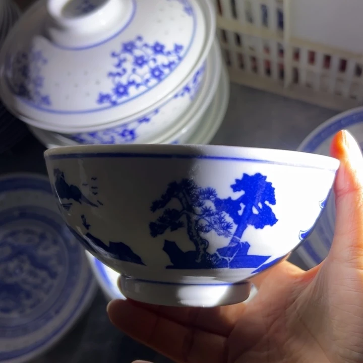 陶瓷青花5.5寸梧桐饭碗