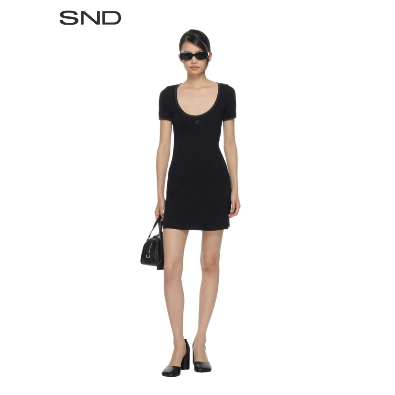【 SNDCOURREGES 设计师品牌】SND SS25 简约设计修身连衣裙