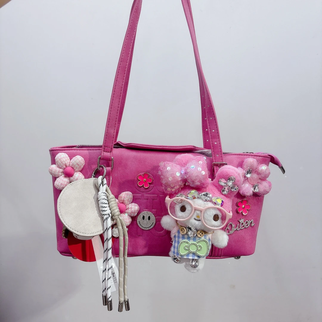 镶钻新款斜挎包女设计感小众女士小包单肩手提多功能女生小巧包包