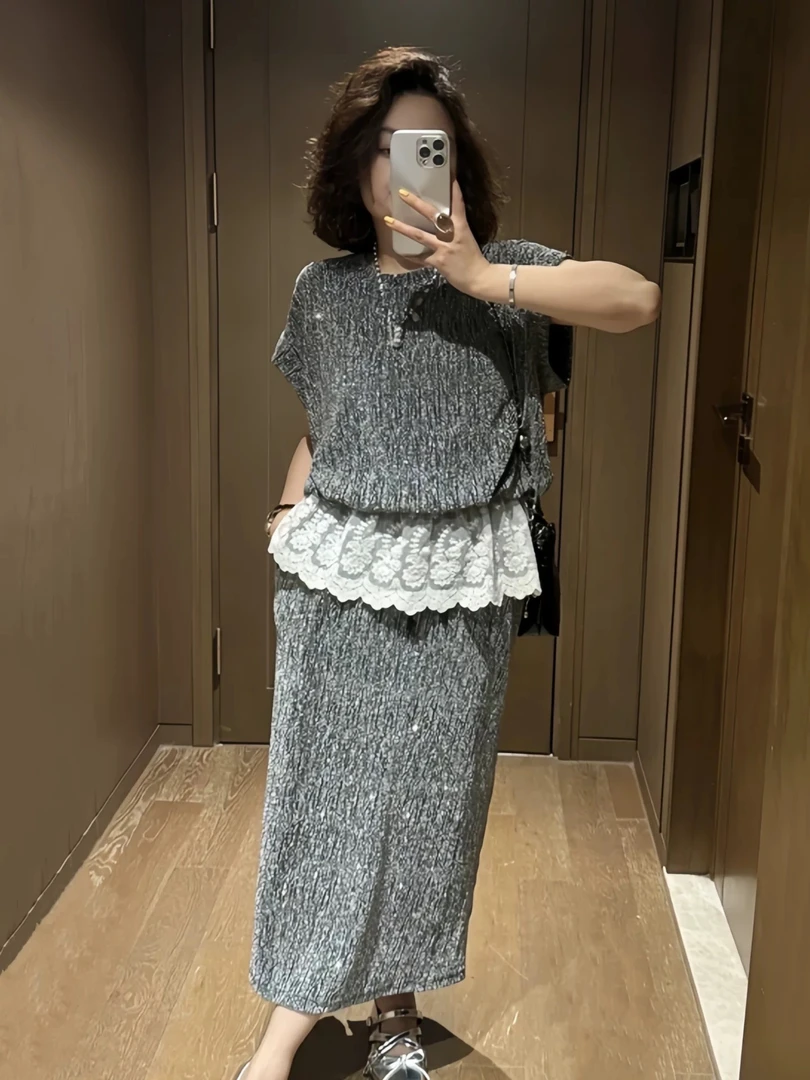 法式千金风轻熟风梦幻风时尚套装短裤夏季蕾丝小香风