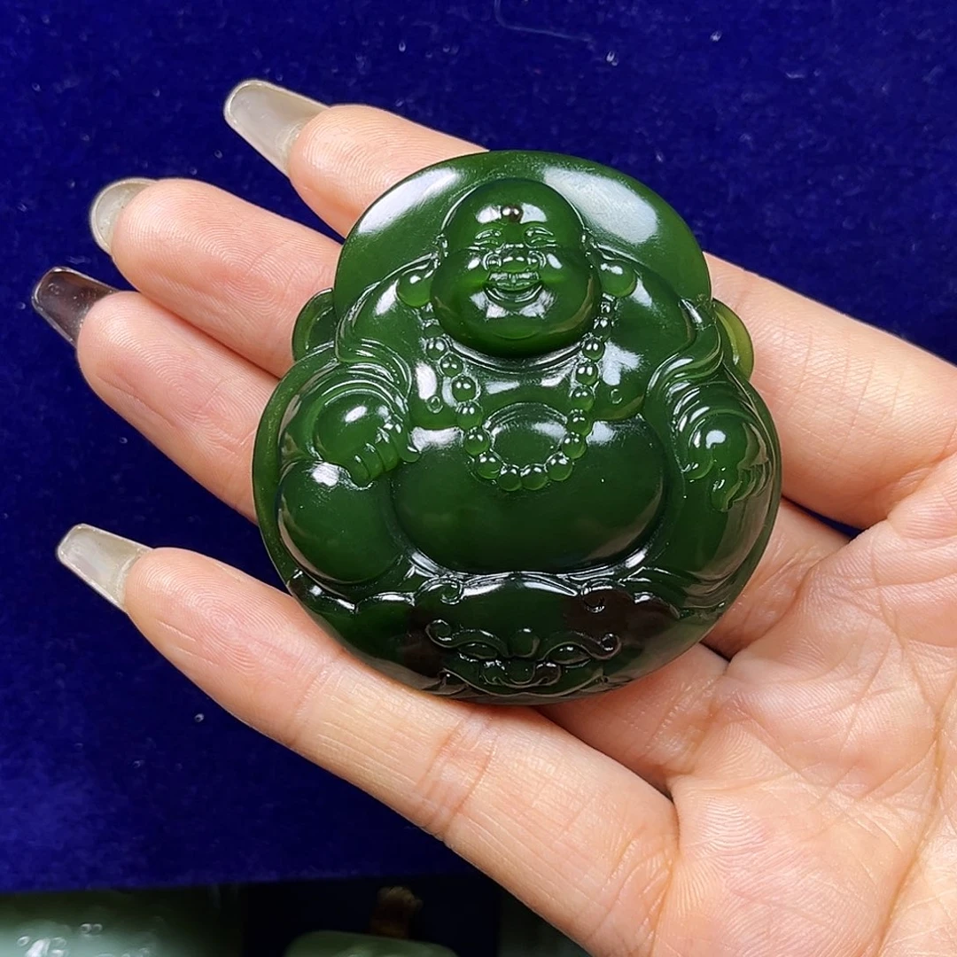 和田玉未镶嵌挂件好****6