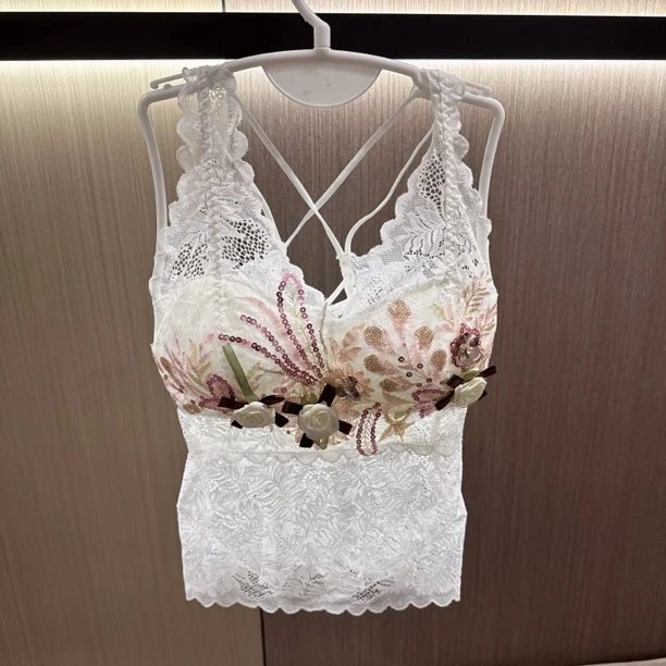 C链接 孤品蕾丝冰丝美背吊带背心