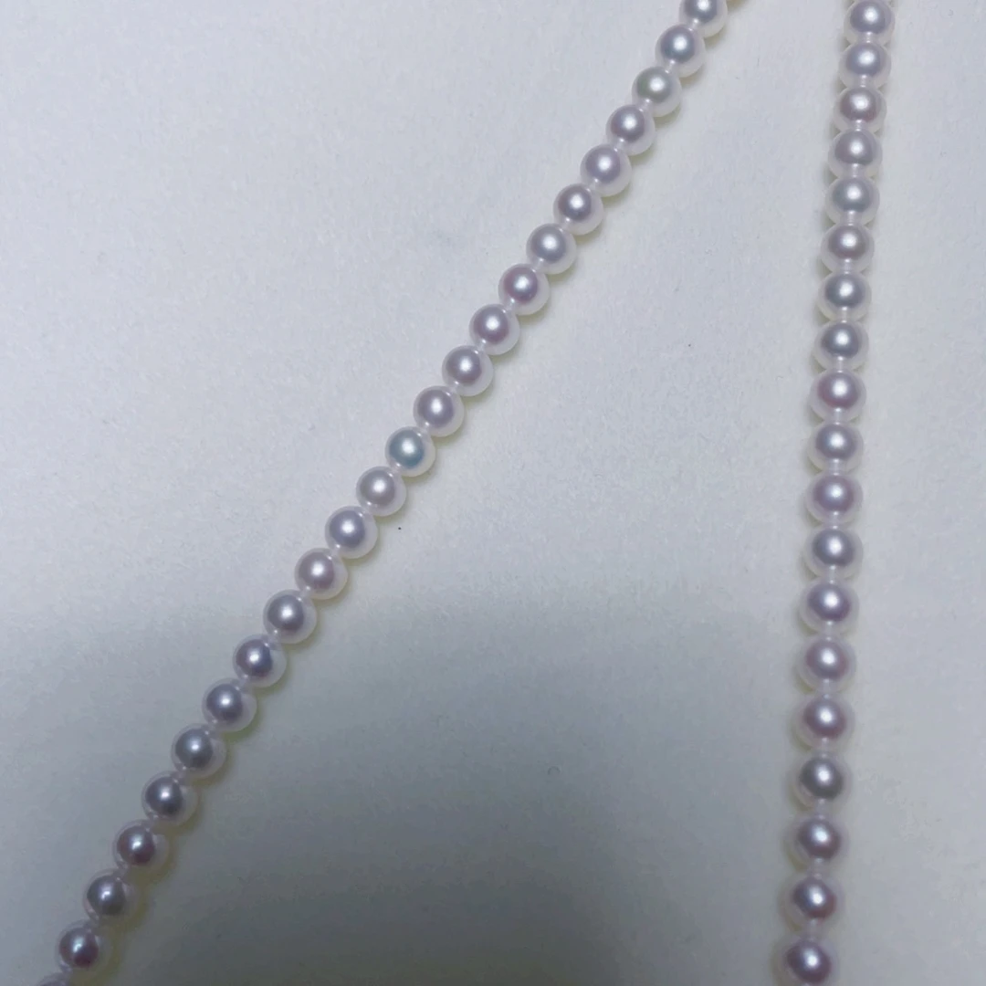 淡水珍珠银S925镶嵌颈饰4-4.5