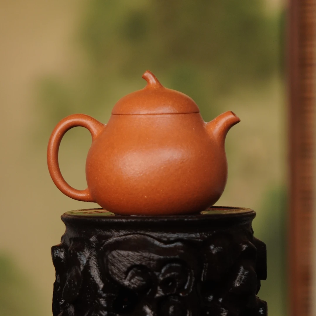 【自然之选】原矿紫砂金降坡全手工制作茄瓜160cc