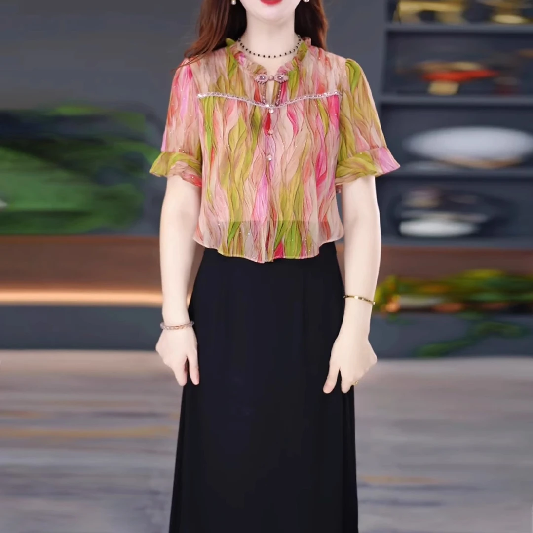 彩云高端假俩件连衣裙2025夏季新款气质女神范高级感法式中长裙子
