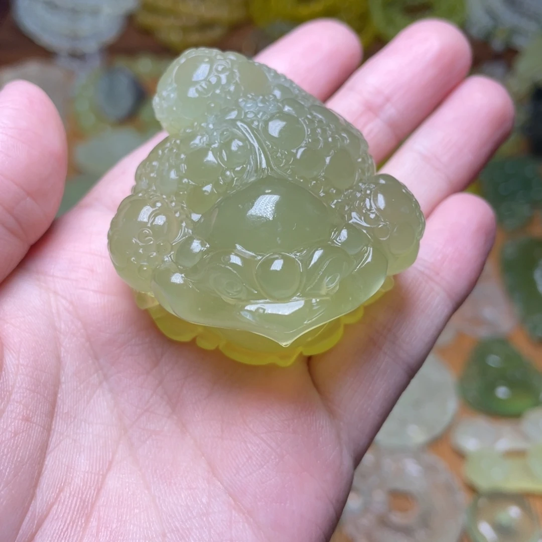 蛇纹石玉未镶嵌手把件