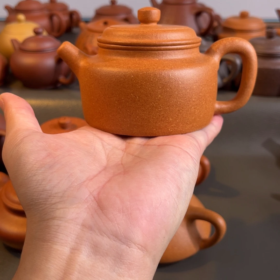 茶壶紫砂全手工制作德中黄金段