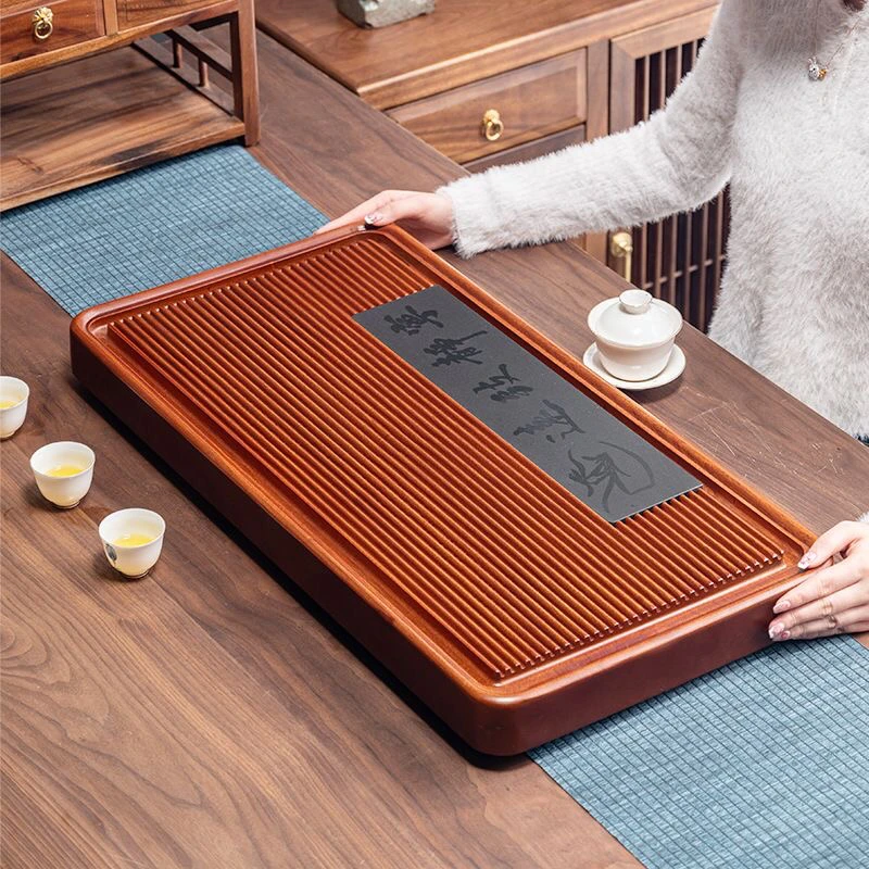 60*32整块花梨木实木长方形排水式茶盘家用办公室功夫茶具托盘
