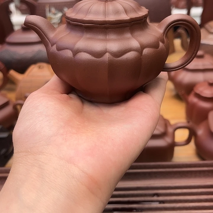 茶壶紫砂筋纹缀只160cc