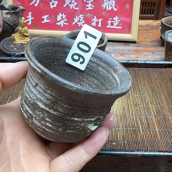 纯手工制作粗陶茶具