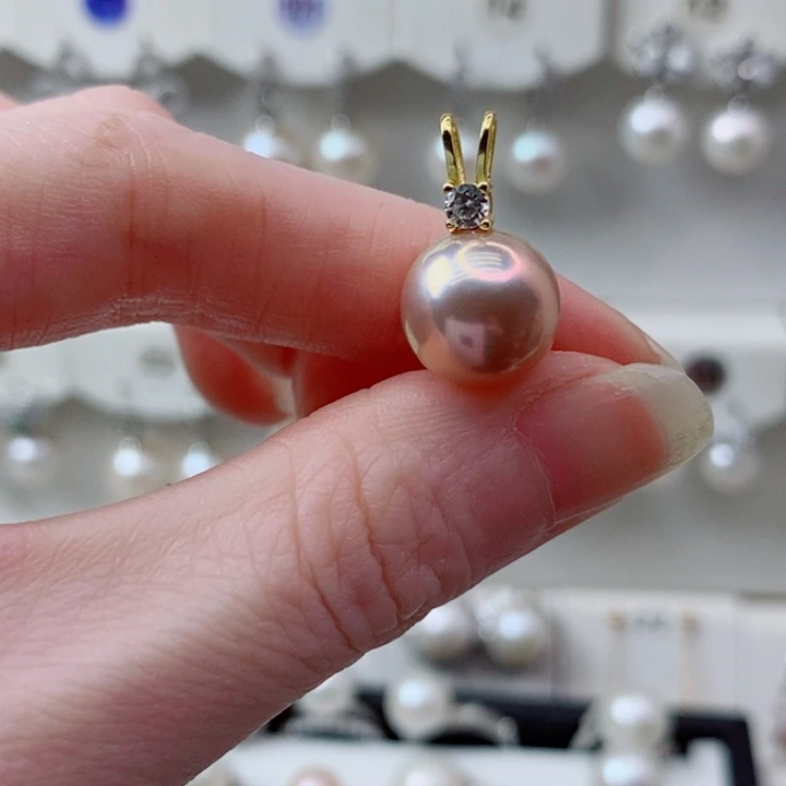 颈饰淡水珍珠银S925镶嵌A