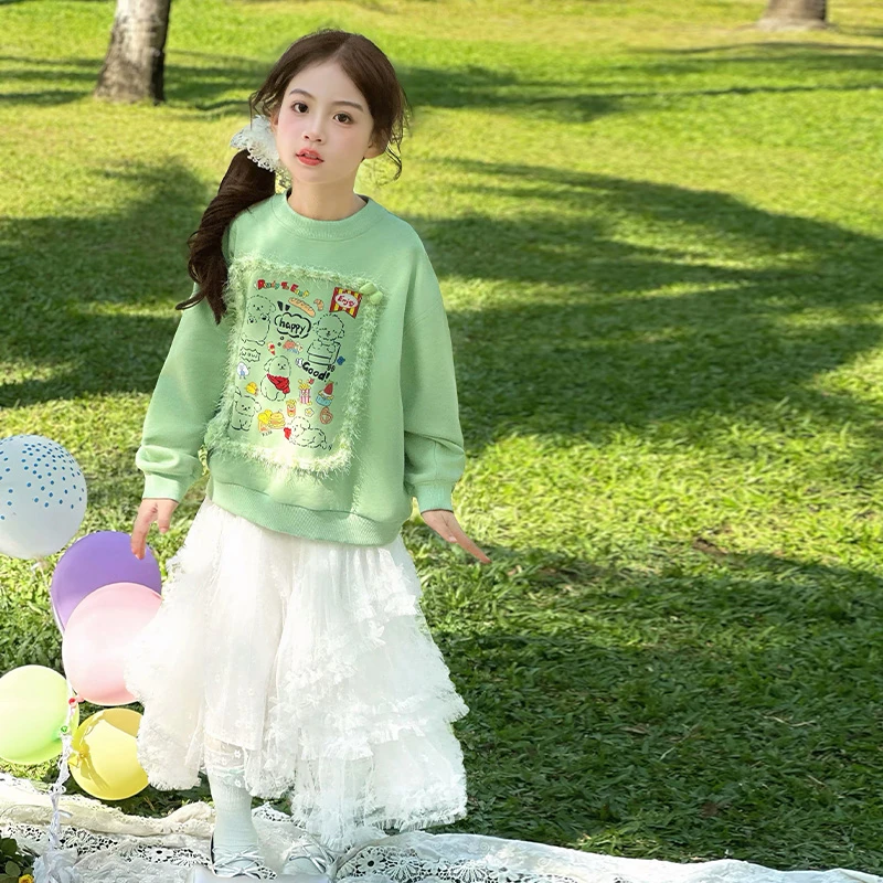 66公主原创设计 女童卫衣2025新款春装女孩早春季上衣25S004