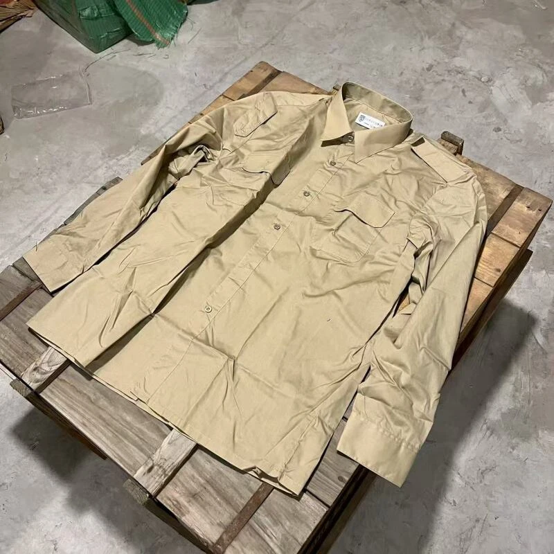 老任专属米黄黄衬衣长袖吸汗速干衬衫商务修身百搭休闲春秋夏D