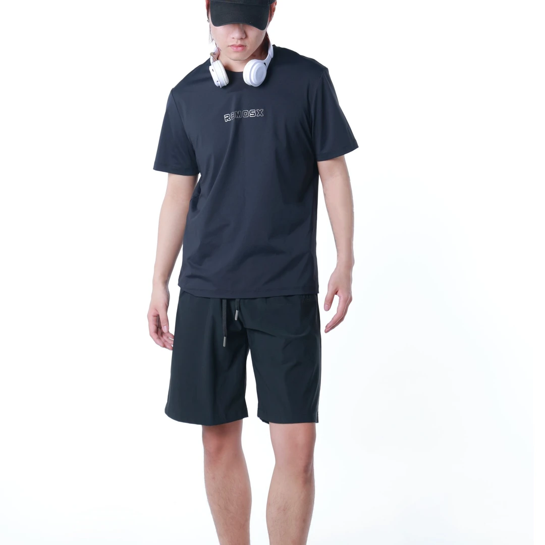 EIMARS埃马森男运动风透气短袖圆领运动T恤休闲男子上衣男装男款