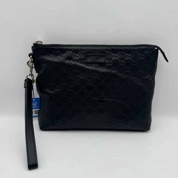 95新 GUCCI/古驰 压花全皮手拿包/男士2893