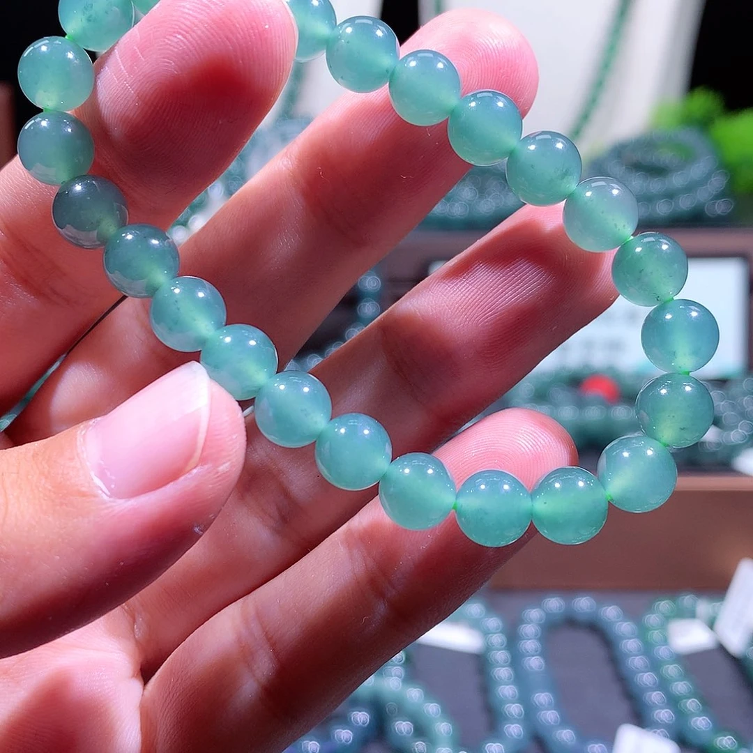 翡翠未镶嵌手链天然a货翡翠手串7.9