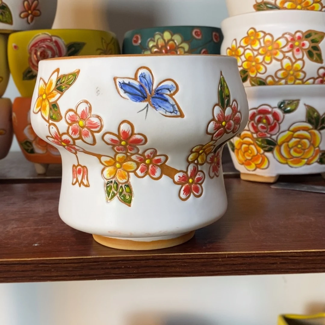 红陶韩式多肉植物花盆