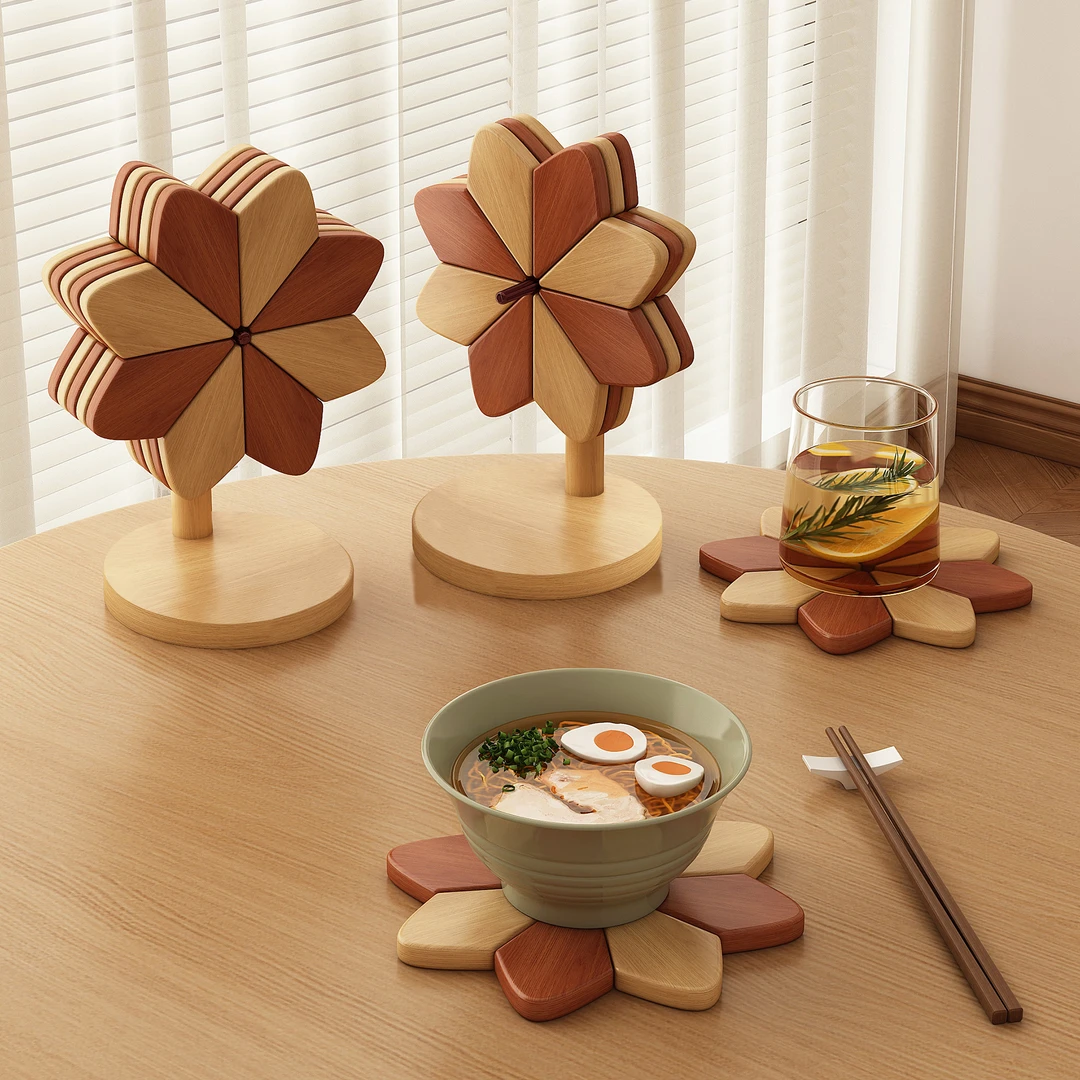 风车桌垫隔热垫耐高温杯垫厨房家用餐桌锅垫碗垫餐盘竹垫2025新款