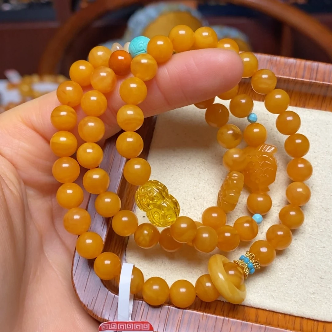 【闪购商品】蜜蜡手链未镶嵌手串